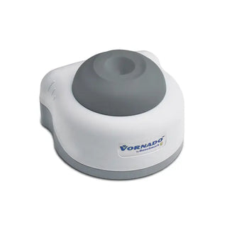 White and gray Benchmark Scientific Vornado™ Mini Vortex Mixer Series on a white background