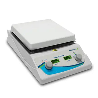 Benchmark Scientific H3770-HS 7x7" Digital Hotplate Stirrer, with digital display on a white background