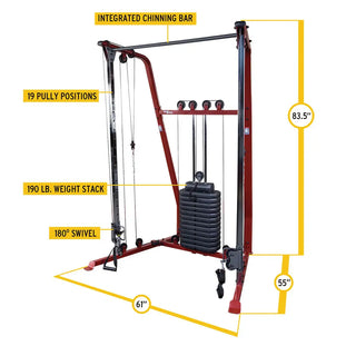 Best Fitness BFFT10B Functional Trainer (190 lb. Weight Stack)