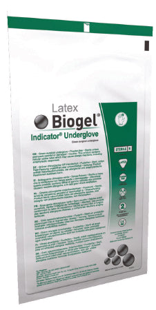 Biogel® Indicator™ 359959_CS Surgical Underglove,Size 8,Latex, Standard Cuff Length,Green packaging with green and white design