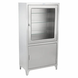 Blickman 7953SS Kay Medical Storage Cabinet, Type 300 Series,  1/4" Clear Tempered Sheet Glass