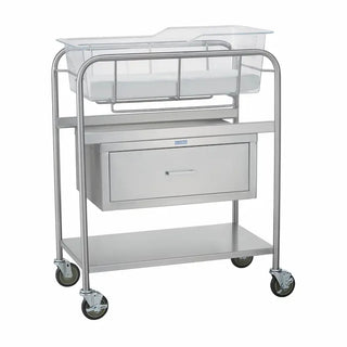 Blickman 8047SS Bassinet With Drawer, 8” From The Floor, Upside-Down U-Shaped Frame