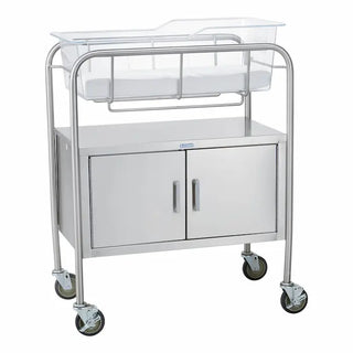 Blickman 8048SS-KIT Bassinet With Closed 2-Door Cabinet, One Solid Shelf, 8” From The Floor2