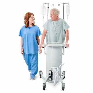 Blickman NZ9000 Nezzie Ambulation Device, 304 Stainless Steel, 4” Twin Wheel, 7/8” Diameter, 18GA 