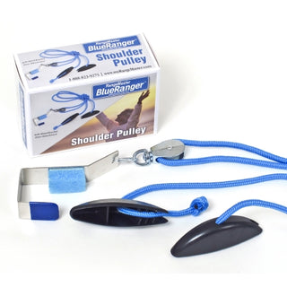 BlueRanger 817510_CS Shoulder Pulley Exerciser  system with packaging on a white background