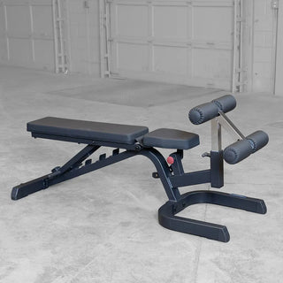 Body-Solid GFID71B Heavy Duty Flat Incline Decline Bench, 600 lb Weight Capacity