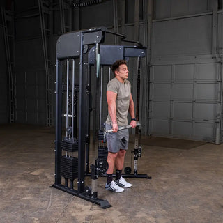 Body-Solid GFT1002 Functional Trainer, Black Powder-Coat Finish (Dual 210 lb. Weight Stacks)