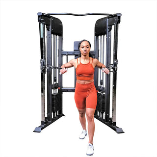 Body-Solid GFT100 Functional Trainer, Black Powder-Coat Finish (Dual 160 lb. Weight Stacks)