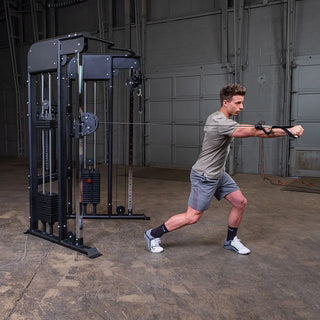 Body-Solid GFT100 Functional Trainer, Black Powder-Coat Finish (Dual 310 lb. Weight Stacks)