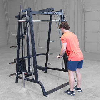 Body-Solid GLA348BS Series 7 Smith Machine Lat Attachment with Weight Stack