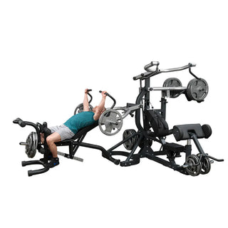 Body-Solid SBL460P4 Freeweight Leverage Gym Package, Included Utility Bench and Squat Module 