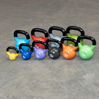 Body-Solid Tools KBVS275 5-50 lb. KBV Vinyl Dipped Kettlebell Set 