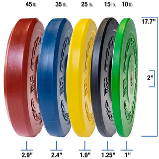 Body-Solid Tools OBPXC260 Chicago Extreme Colored Bumper Plates