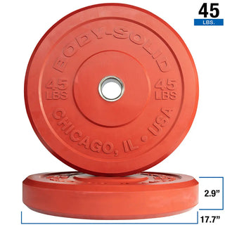 Body-Solid Tools OBPXC260 Chicago Extreme Colored Bumper Plates