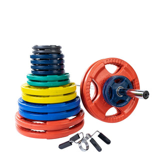 Body-Solid Tools ORC400S ORC Rubber Color Grip 2`` Olympic Weight Set