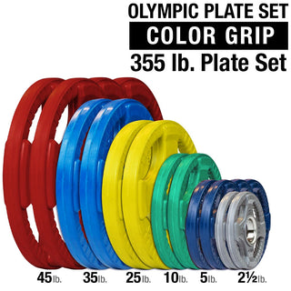 Body-Solid Tools ORCT355 ORC Rubber Color Grip 2" Olympic Plate Set 