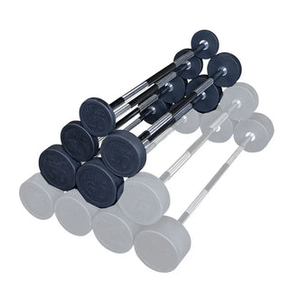 Body-Solid Tools SBBS200 Fixed-Weight Straight Barbell Set of 5
