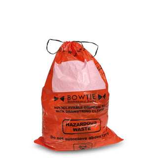 MTC Bio A8001R, BowTie™ Biohazard Autoclave Bags, Red, 25 × 35 in, 100/Pack