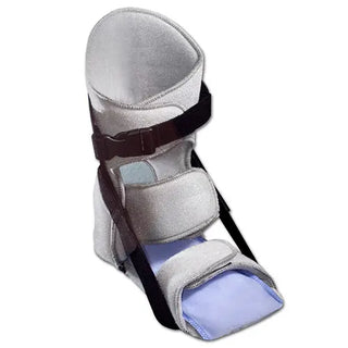 Black Nice Stretch Original night splint with adjustable straps, removable Polar Ice insert, and low-profile collapsible design.