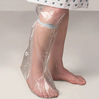 SEAL-TIGHT SealBand single-use dressing protectors for arm and leg with transparent moisture-resistant sleeves, individually packaged in boxes of 50 for protecting casts, PICC lines, IV sites, and surgical sites.