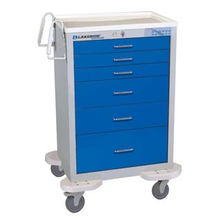 Lakeside Classic Anesthesia Cart, 6 Drawers, 32 in x 25 in x 46.25 in