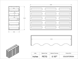 Poltex Cold Storage Rack - 4 Boxes Deep