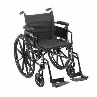 Drive Medical CX418ADDAELR Cruiser X4 Lightweight Wheelchair 18" Elevating Arms