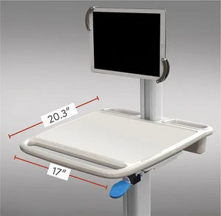Capsa Healthcare 207010/270102 SlimCart Ultra-Lightweight Compact Profile Documentation Cart w/ 4” Casters