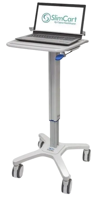 Capsa Healthcare 207010/270102 SlimCart Ultra-Lightweight Compact Profile Documentation Cart w/ 4” Casters