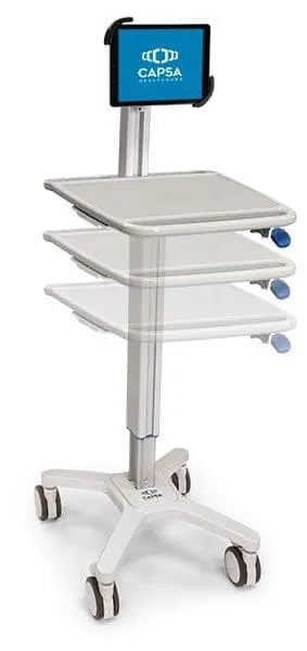 Capsa Healthcare 207010/270102 SlimCart Ultra-Lightweight Compact Profile Documentation Cart w/ 4” Casters