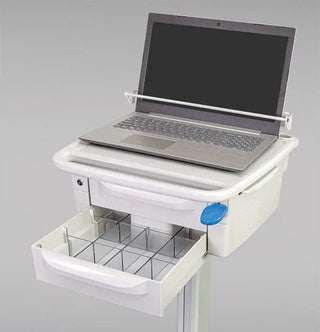 Capsa Healthcare 207010/270102 SlimCart Ultra-Lightweight Compact Profile Documentation Cart w/ 4” Casters