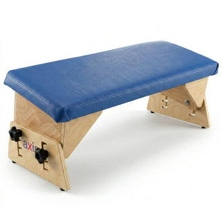 Circle Specialty Axis Therapy Bench with blue cushion on a white background, featuring the brand 'axis'.