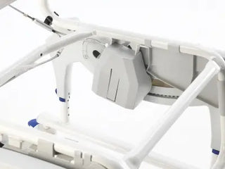 Close-up of a medical bed Clarke Healthcare A1642628 Aquatec ERGO Dual VIP Shower Chair background