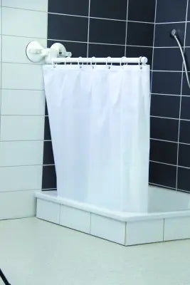 Clarke Healthcare R140XXXXX Mobeli Shower Curtain Jointed Arm with Suction Mount, Shower Curtain