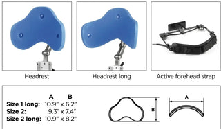 Clarke Healthcare Z68945 Zitzi Starfish Headrest Specs  on a white background