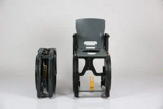 Clarke Healthcare ZMR300100 WheelAble Commode and Shower Chair frame without seat on a white background