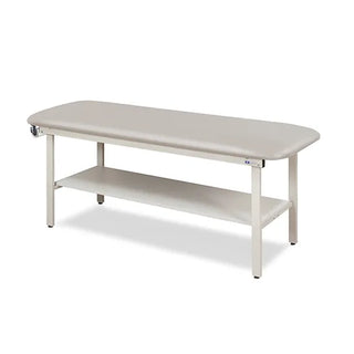 Clinton Industries 3200-27 Alpha Series Flat Top Treatment Table with Full Shelf