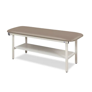 Clinton Industries 3200-27 Alpha Series Flat Top Treatment Table with Full Shelf