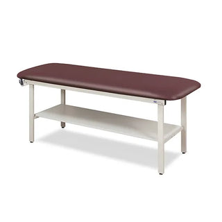 Clinton Industries 3200-27 Alpha Series Flat Top Treatment Table with Full Shelf