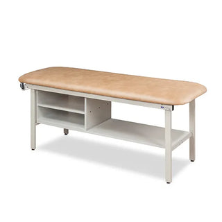 Clinton Industries 3300-27 Alpha Series Flat Top Treatment Table with Shelving – Model 3300