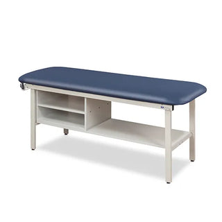 Clinton Industries 3300-27 Alpha Series Flat Top Treatment Table with Shelving – Model 3300