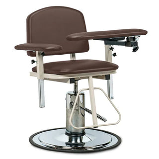 Clinton Industries 6310 H Series Padded Blood Drawing Chair with Padded Arms 
