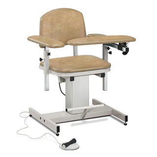 Clinton Industries 6341 Power Series Blood Drawing Chair with Padded Arms 
