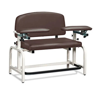 Clinton Industries 66000B Lab X Series Heavy-Duty Blood Drawing Chair with Padded Arms 