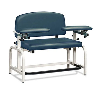 Clinton Industries 66000B Lab X Series Heavy-Duty Blood Drawing Chair with Padded Arms 