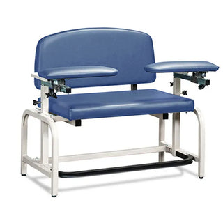 Clinton Industries 66000B Lab X Series Heavy-Duty Blood Drawing Chair with Padded Arms 