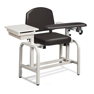 Clinton Industries 66020 Lab X Series Blood Drawing Chair with Padded Flip Arm & Drawer 