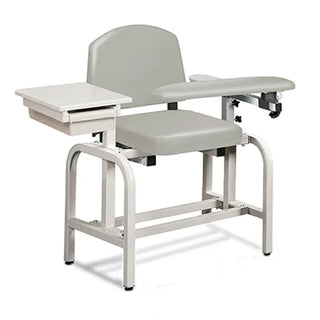Clinton Industries 66020 Lab X Series Blood Drawing Chair with Padded Flip Arm & Drawer 