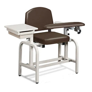Clinton Industries 66020 Lab X Series Blood Drawing Chair with Padded Flip Arm & Drawer 