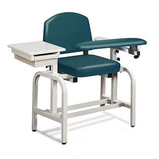 Clinton Industries 66020 Lab X Series Blood Drawing Chair with Padded Flip Arm & Drawer 